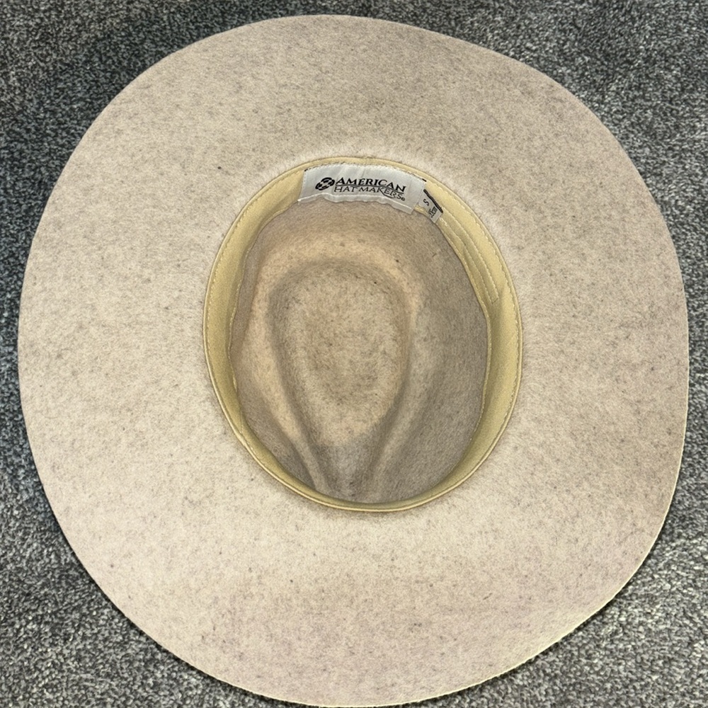 AMERICAN HAT MAKERS Maldives Moon Wide Brim Felt Fedora Size Small 55cm - Picture 11 of 14